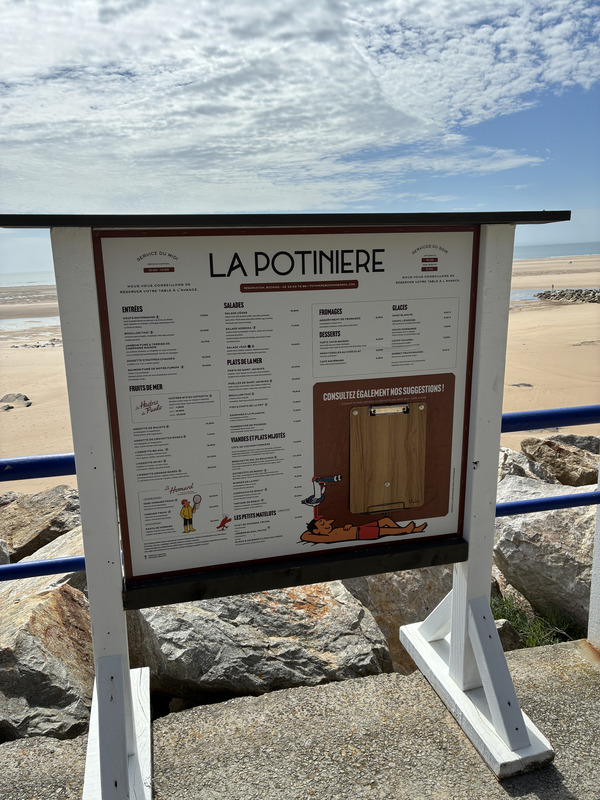 La Potiniere menu